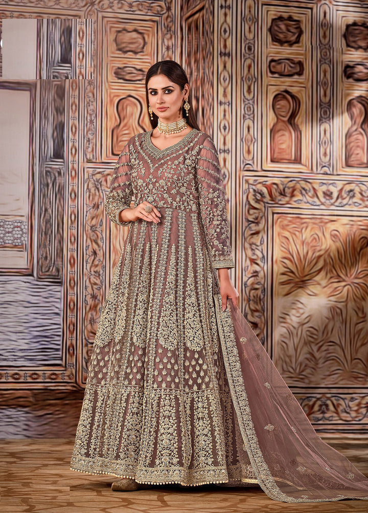 Butterfly Net Anarkali Suit with Heavy Sequins & Hand Work