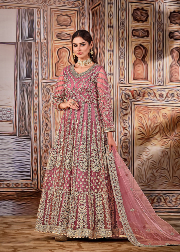 Butterfly Net Anarkali Suit with Heavy Sequins & Hand Work