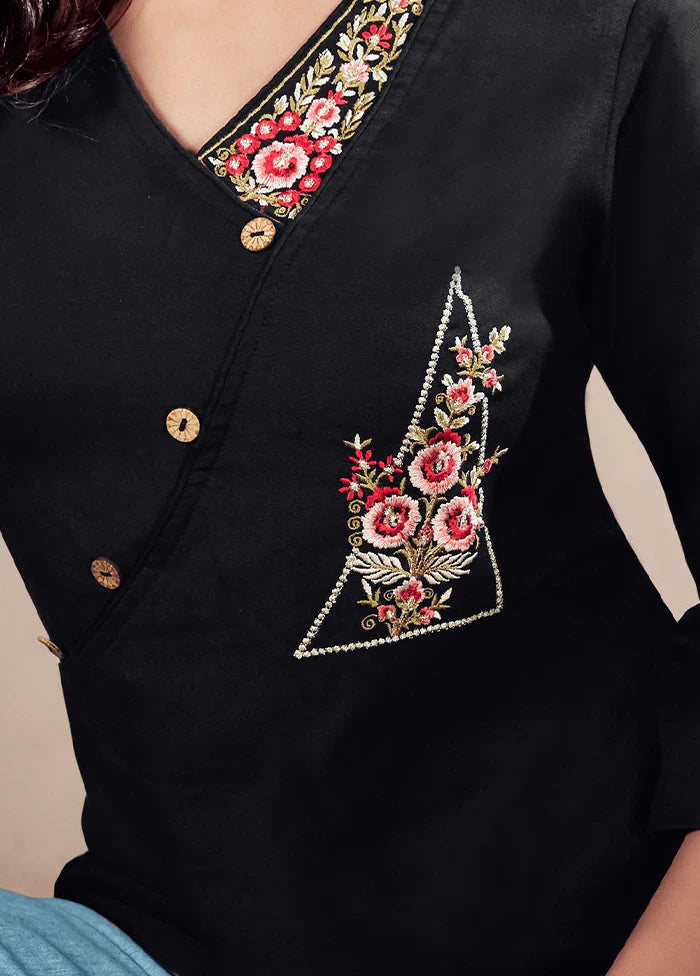 Elegant Black Kurti | Mesmerizing Embroidery for Sophisticated Style