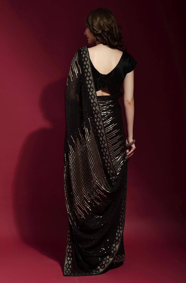 Luxurious Georgette Saree with | A Captivating Traditional Ensemble