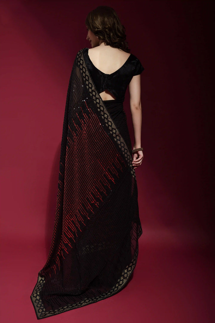 Luxurious Georgette Saree with | A Captivating Traditional Ensemble