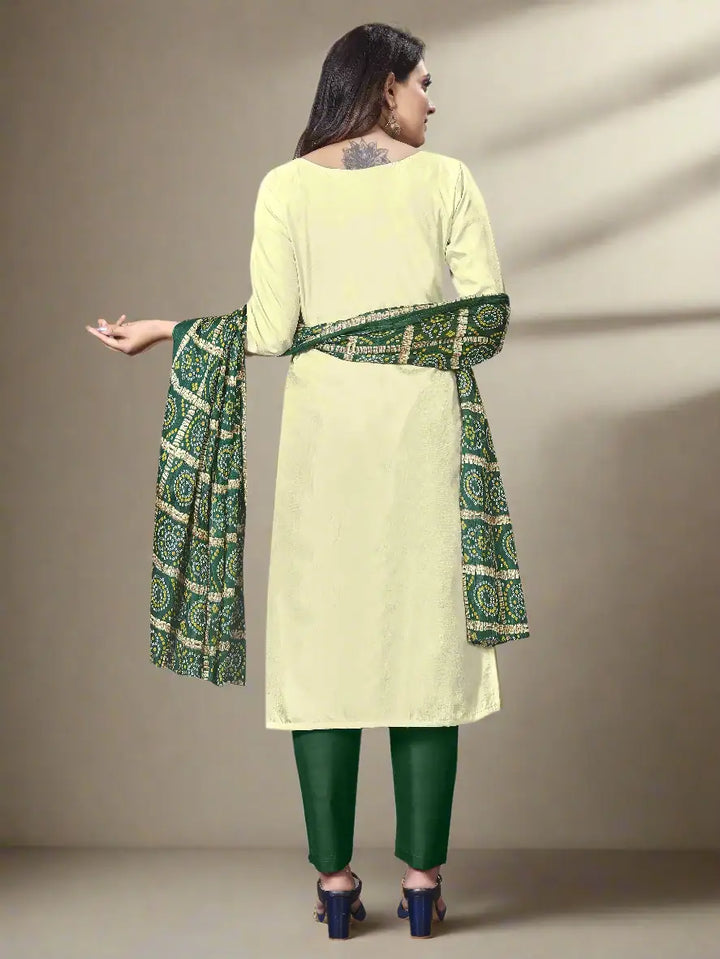 Casual Wear Parampara Silk Suit | Embroidered Kameez with Chinon Dupatta