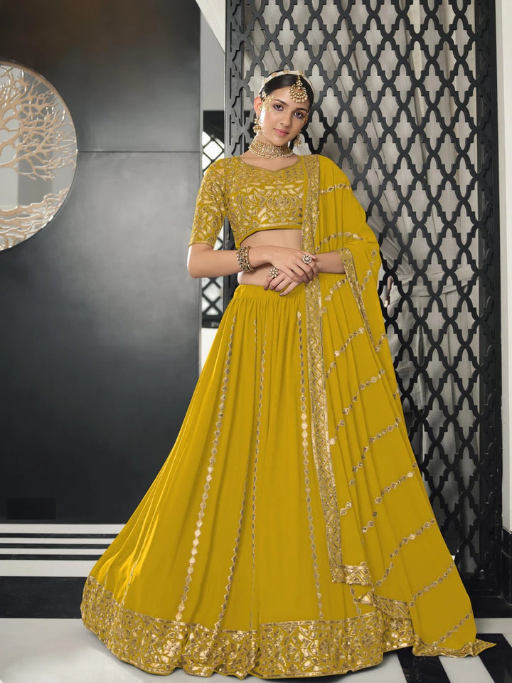 Georgette Lehenga | Thread & Sequin Embroidery | Wedding & Party Wear