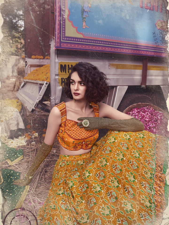 Art-Silk Printed Lehenga with Designer Embroidery | Wedding & Party Wear