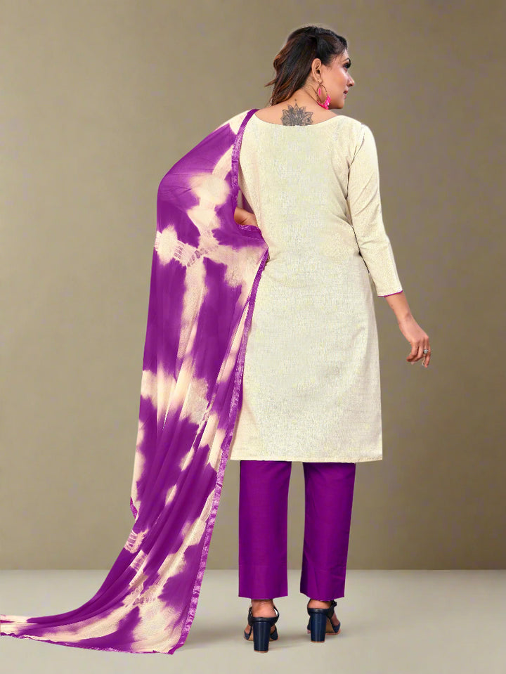 Casual Wear Khadi Cotton Suit | Printed Kameez with Nazmin Dupatta