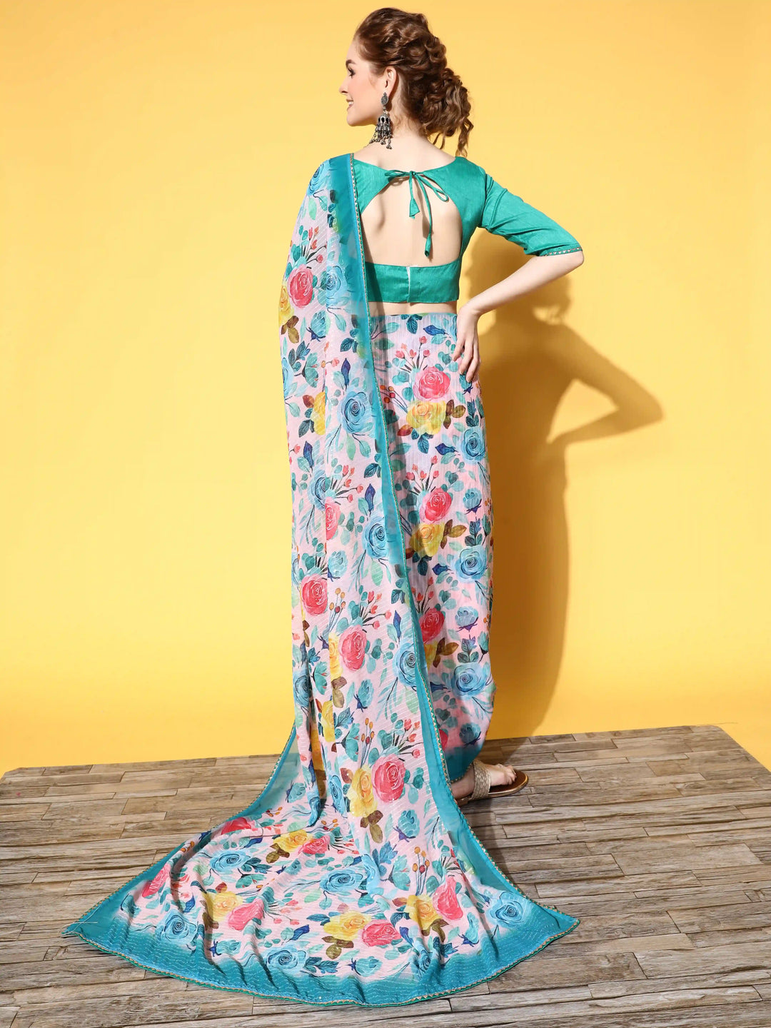 Designer Art-Silk Saree with Printed Sequins & Embroidery | Special & Festive Wear