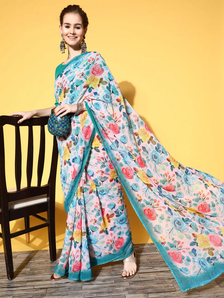 Designer Art-Silk Saree with Printed Sequins & Embroidery | Special & Festive Wear