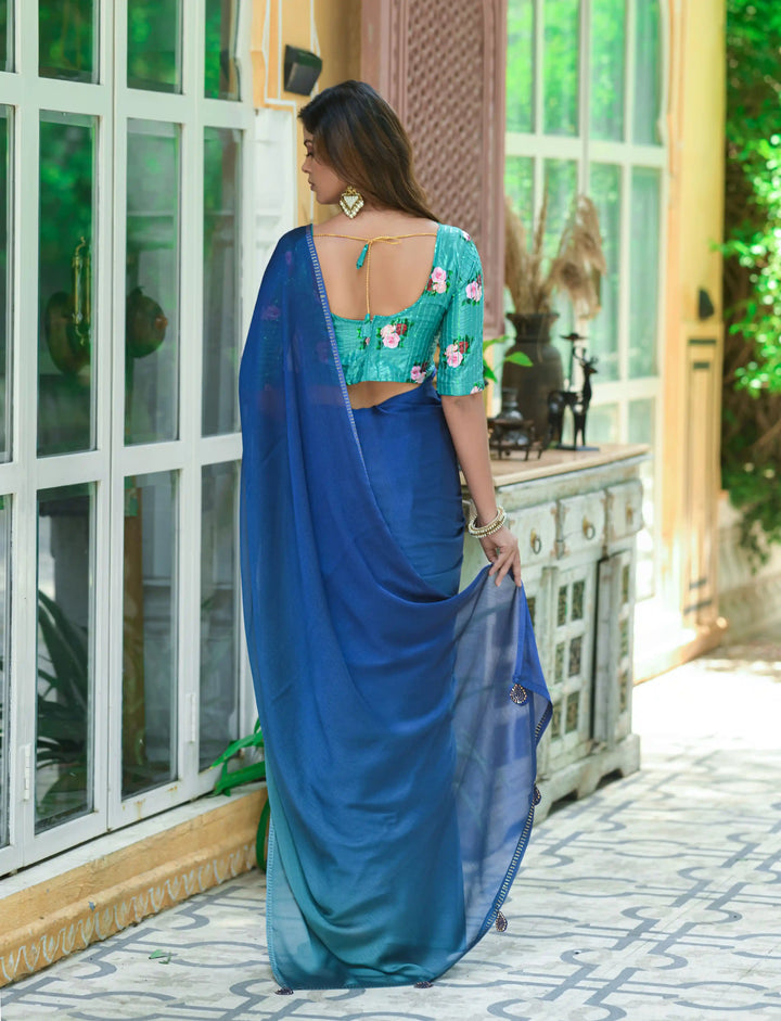 Beautiful Chiffon Saree | An Exclusive Designer Masterpiece
