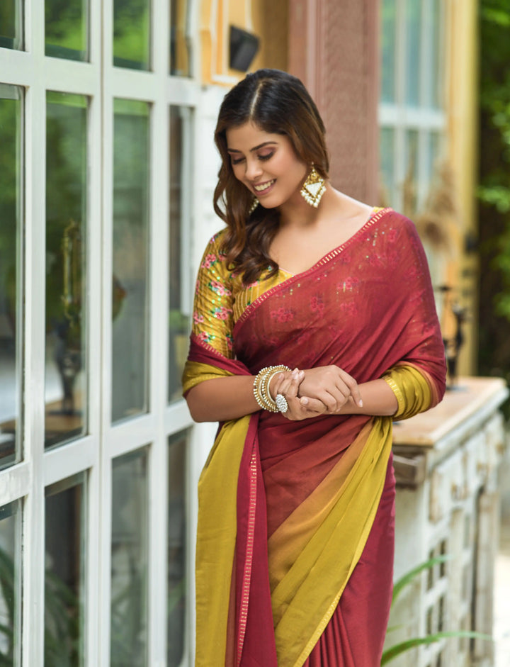 Beautiful Chiffon Saree | An Exclusive Designer Masterpiece