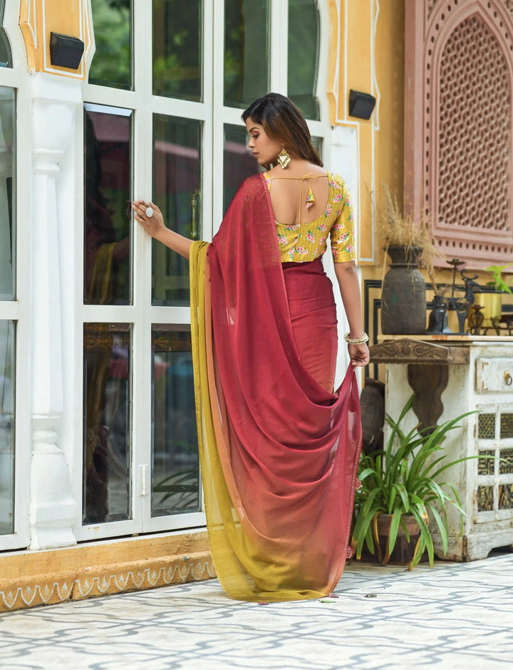 Beautiful Chiffon Saree | An Exclusive Designer Masterpiece