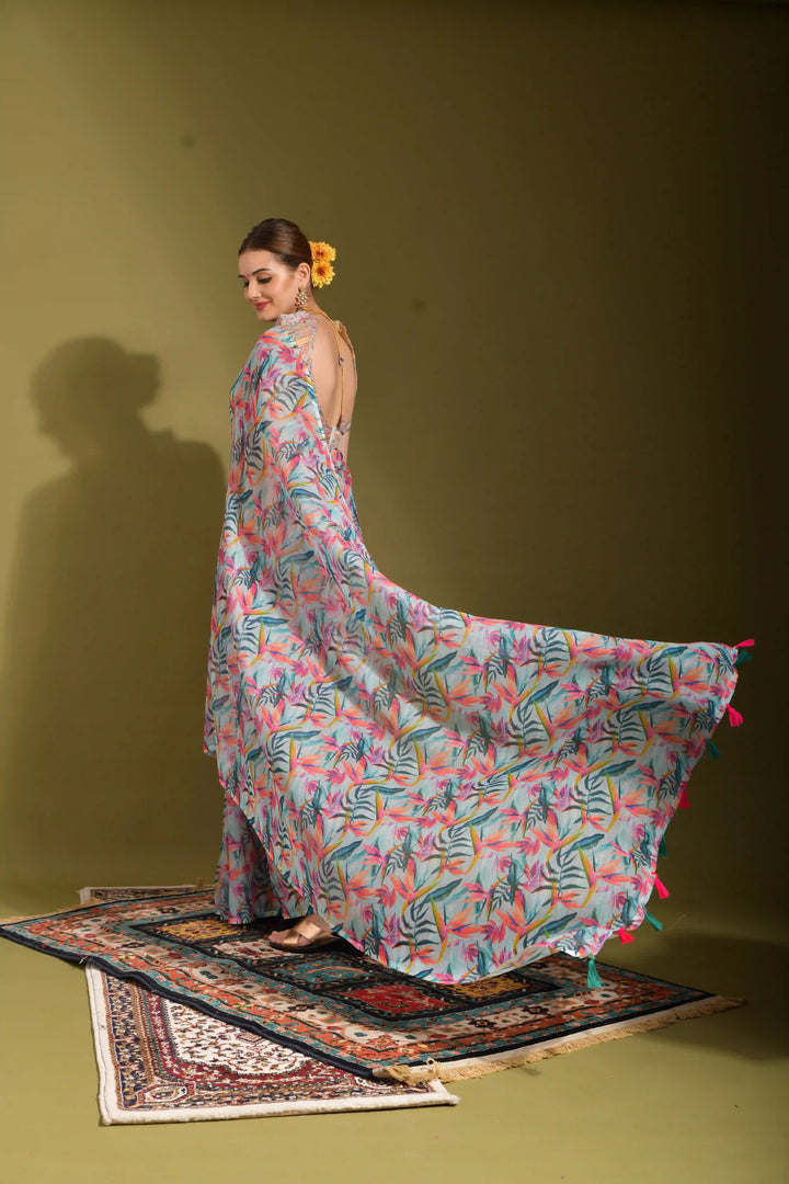 Elegant Linen Digital Printed Saree | Perfect Wedding & Festive Traditional Attire