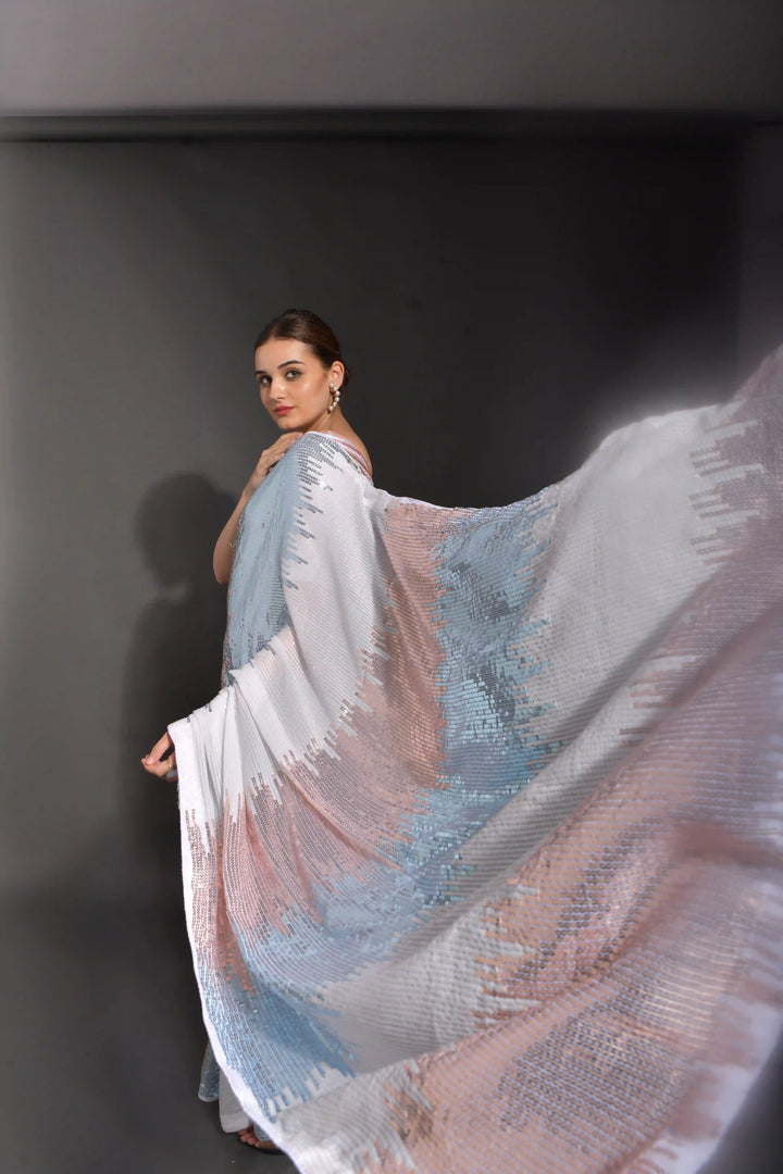 Luxurious Georgette Saree with | A Stylish and Sophisticated Choice