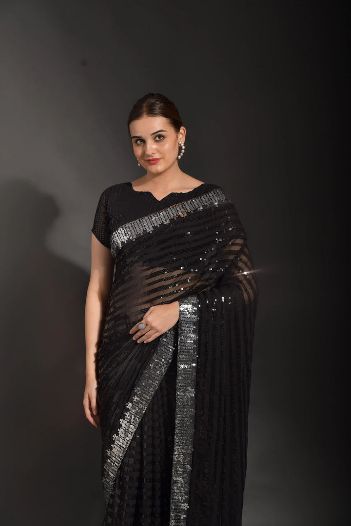 Luxurious Georgette Saree with | Crafted for Timeless Elegance