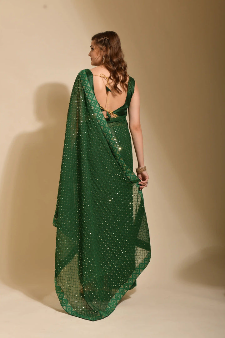 Radiant Georgette Saree with | A Graceful Addition to Your Wardrobe