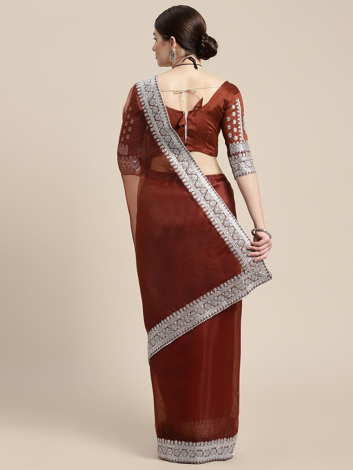 Exquisite Organza Saree with | Crafted for Timeless Elegance