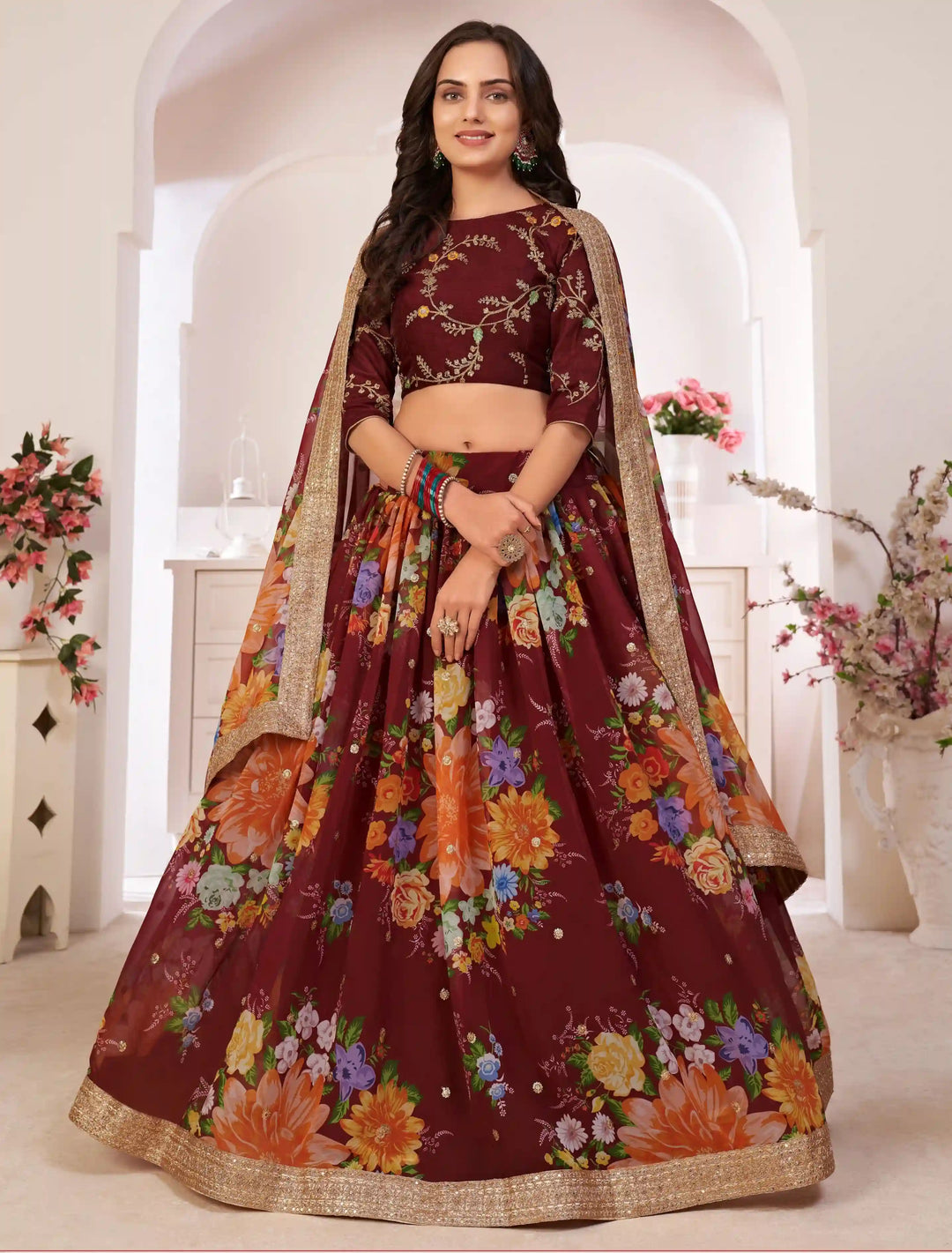Gorgeous Georgette Lehenga with Dupatta | Perfect for Weddings and Celebrations