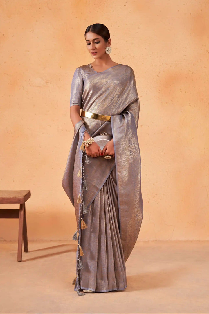 Exquisite Kanjivaram Silk Saree with | Crafted for Timeless Elegance