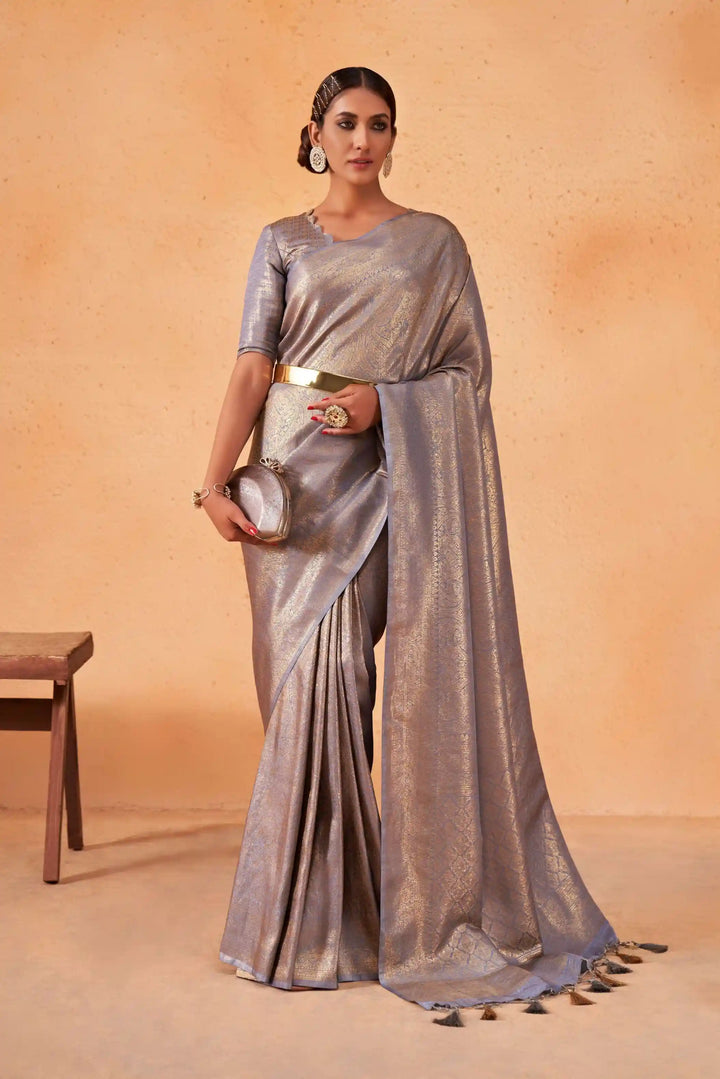 Exquisite Kanjivaram Silk Saree with | Crafted for Timeless Elegance