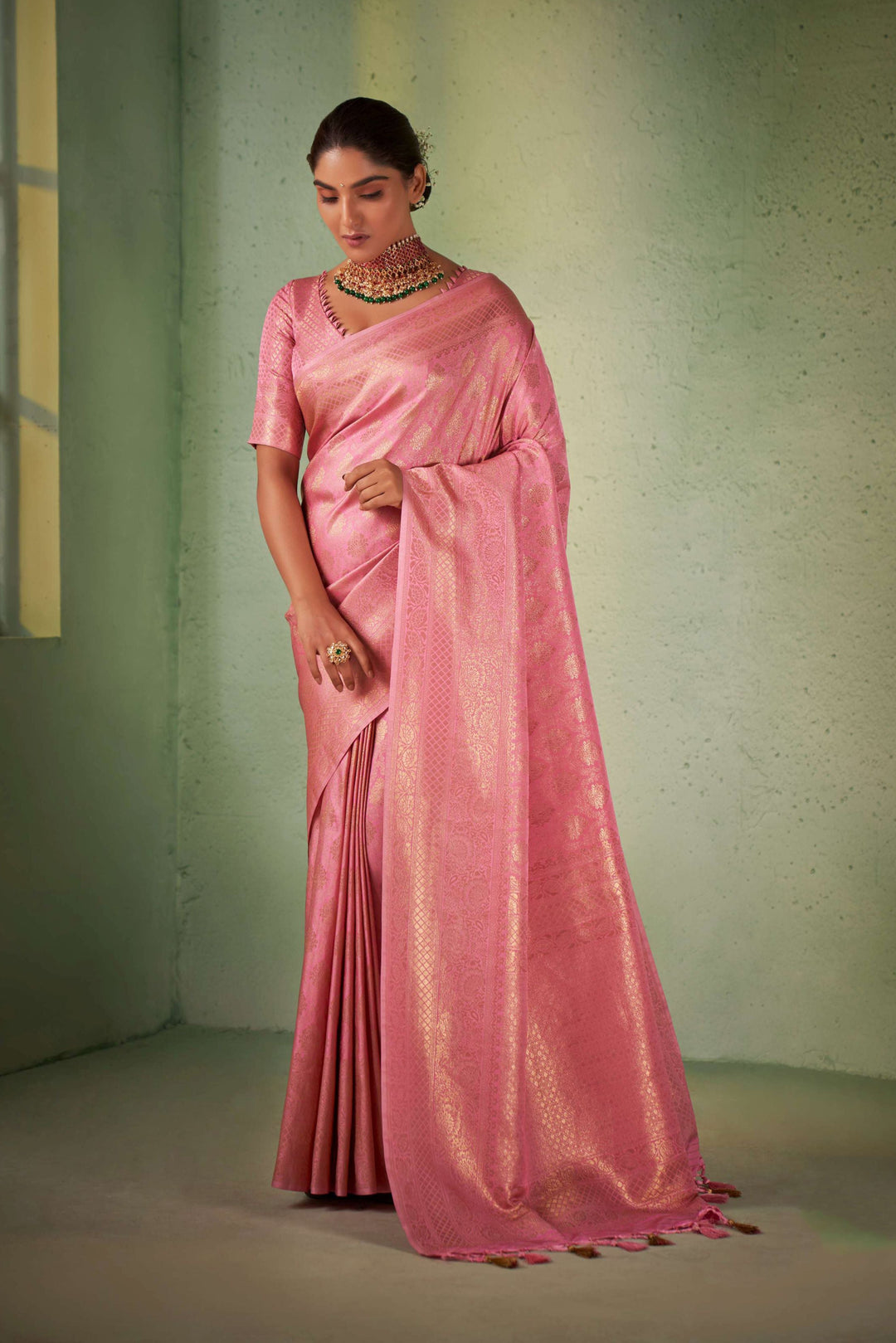Charming Kanjivaram Silk Saree with | An Exclusive Designer Masterpiece