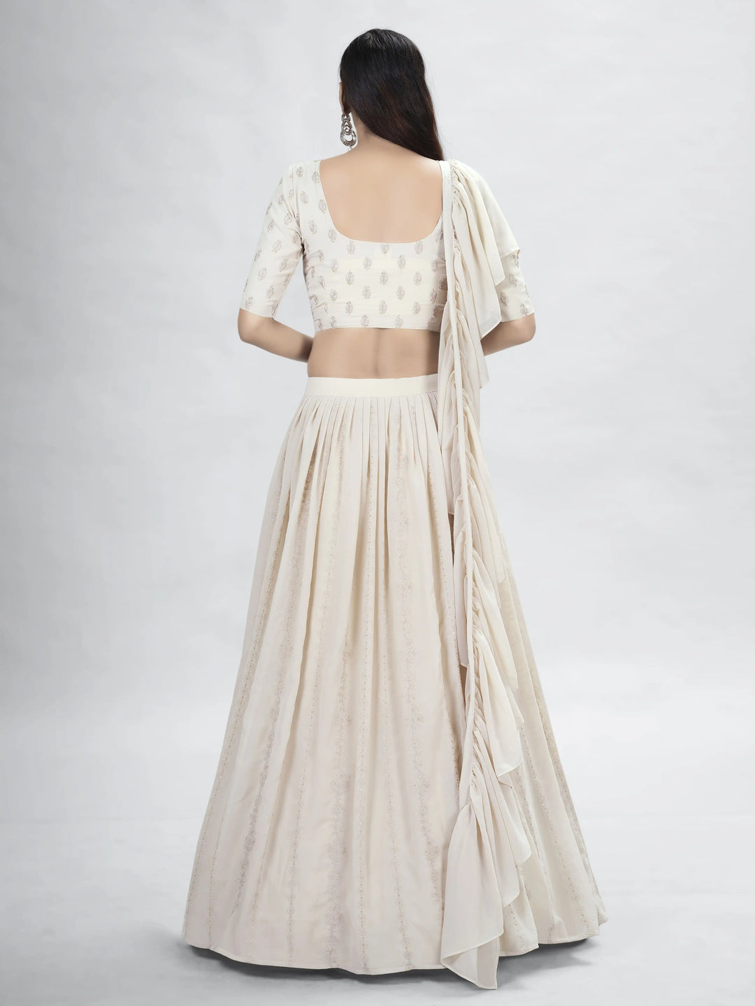 Gorgeous Beige Georgette Lehenga with Beige Dupatta | Unmatched Beauty for Grand Occasions