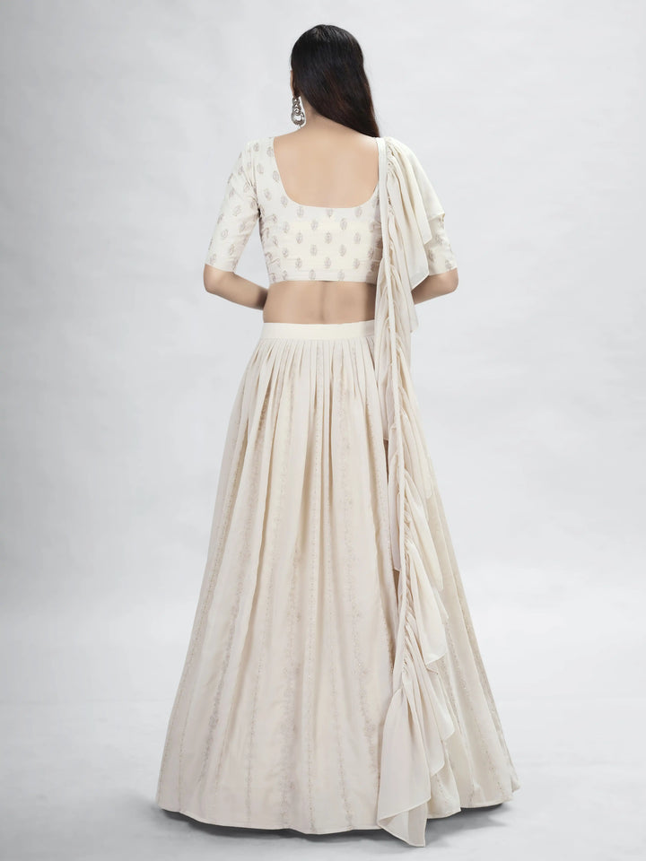 Gorgeous Beige Georgette Lehenga with Beige Dupatta | Unmatched Beauty for Grand Occasions