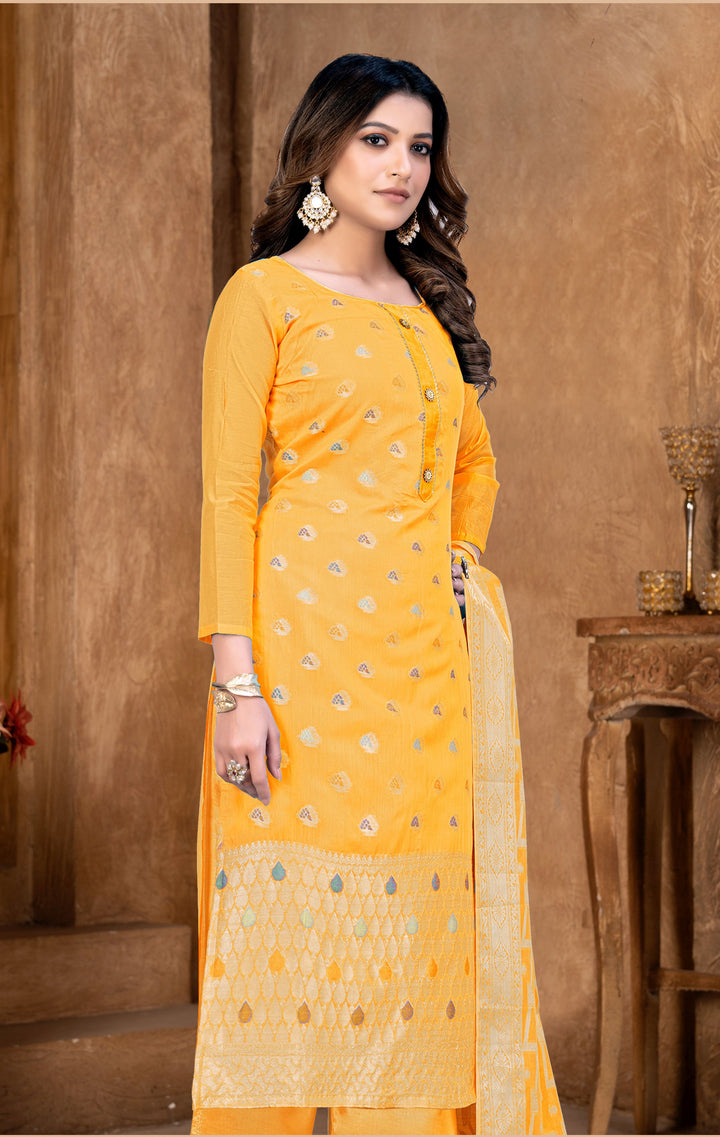 Banarasi Silk Salwar Kameez | Elegant Woven Designer