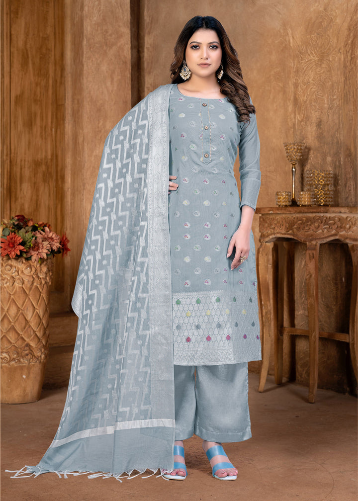 Banarasi Silk Salwar Kameez | Elegant Woven Designer