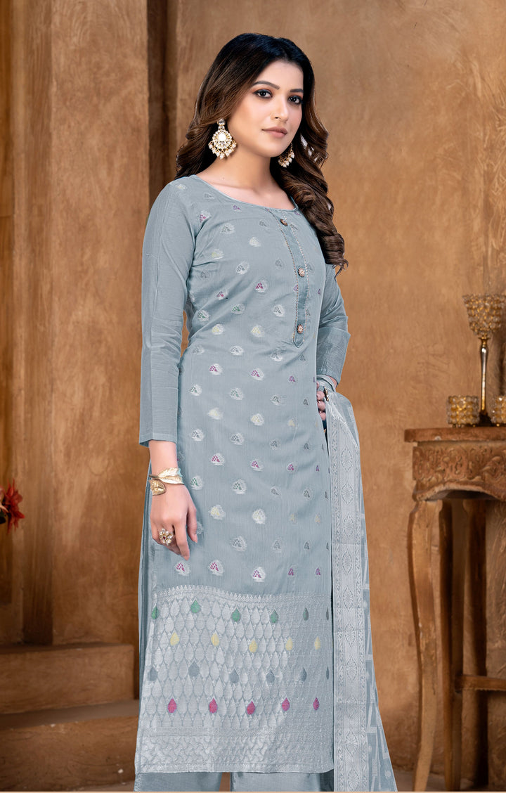 Banarasi Silk Salwar Kameez | Elegant Woven Designer