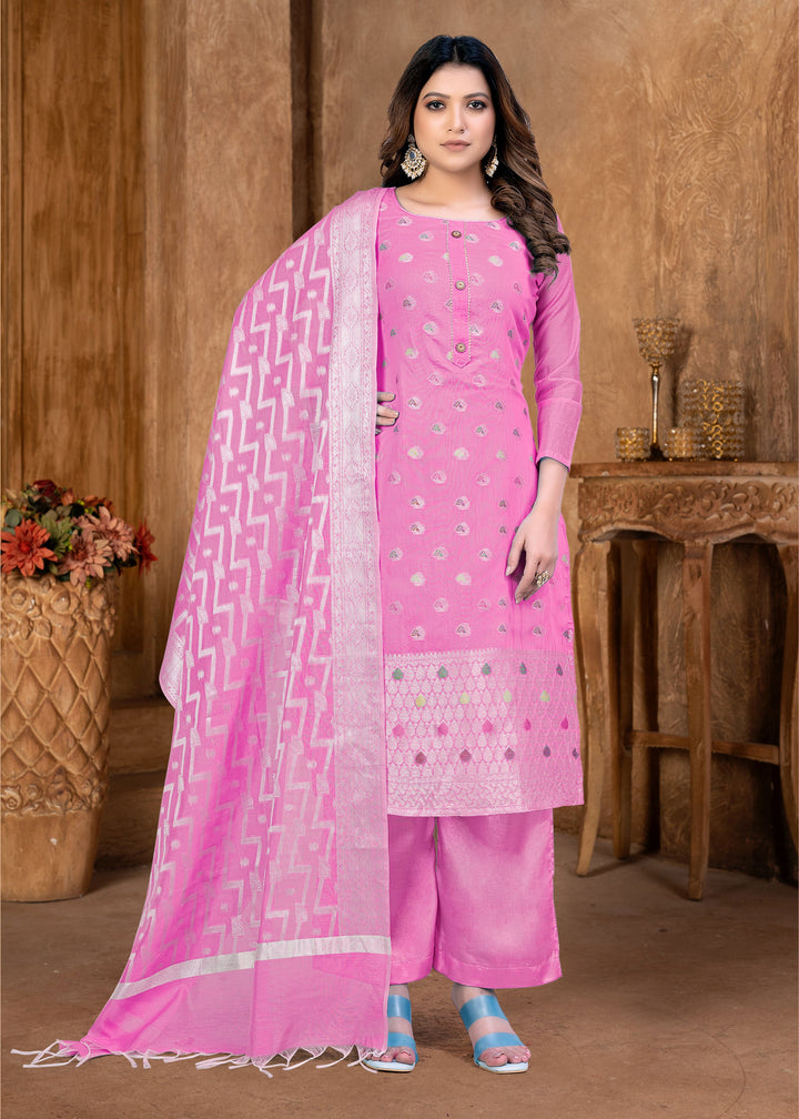 Banarasi Silk Salwar Kameez | Elegant Woven Designer