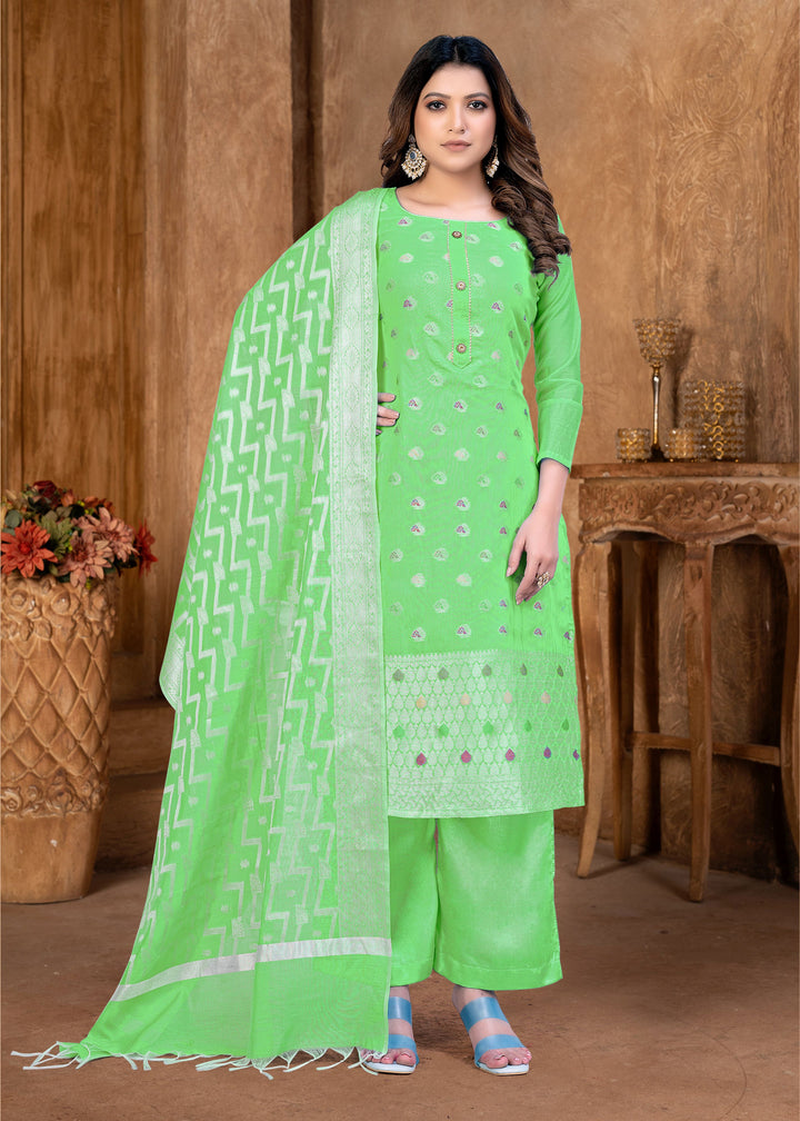 Banarasi Silk Salwar Kameez | Elegant Woven Designer