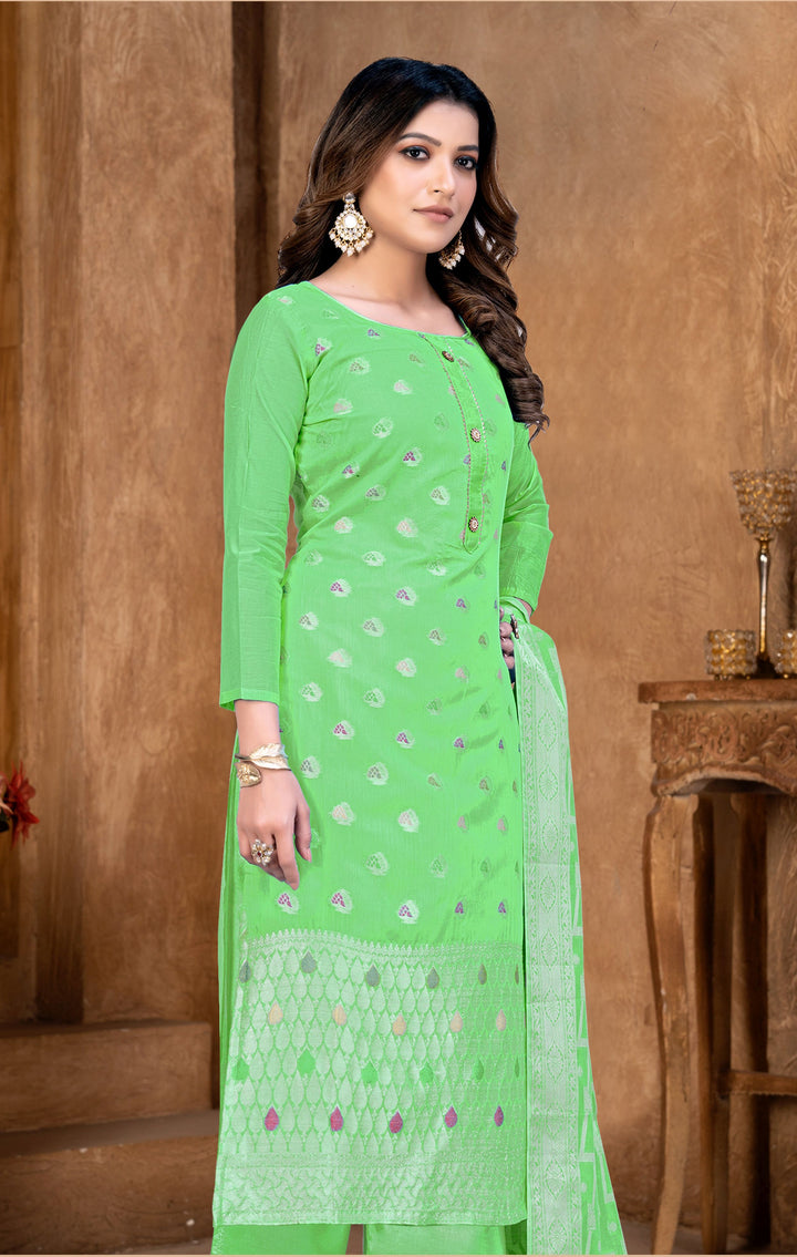 Banarasi Silk Salwar Kameez | Elegant Woven Designer