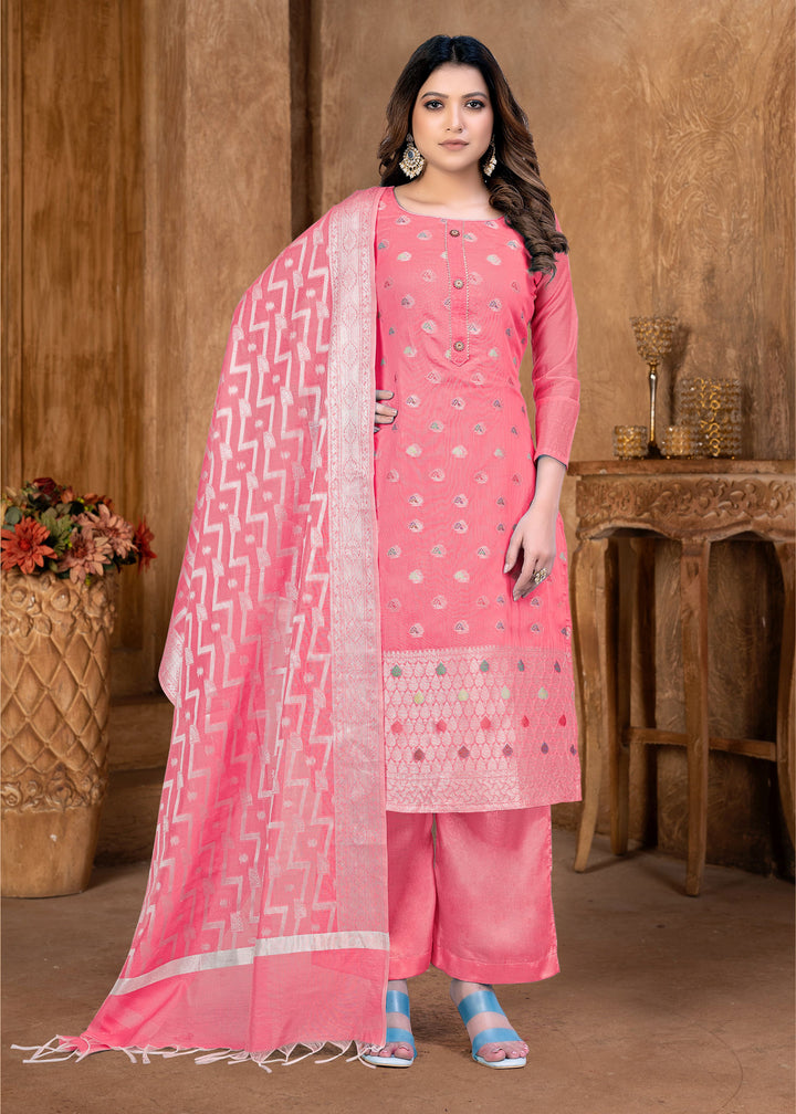 Banarasi Silk Salwar Kameez | Elegant Woven Designer