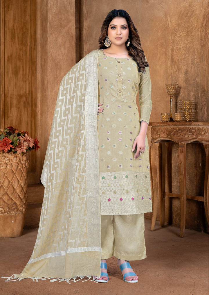 Banarasi Silk Salwar Kameez | Elegant Woven Designer