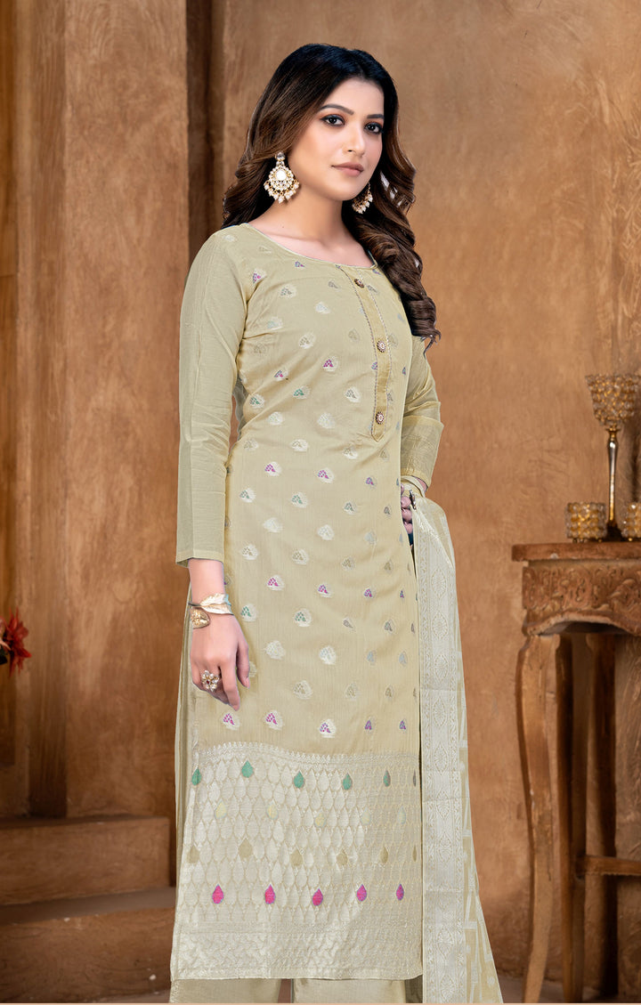 Banarasi Silk Salwar Kameez | Elegant Woven Designer