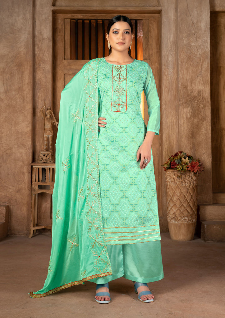 Elegant Modal Cotton Salwar Kameez | Designer Embroidery & Santoon Bottom
