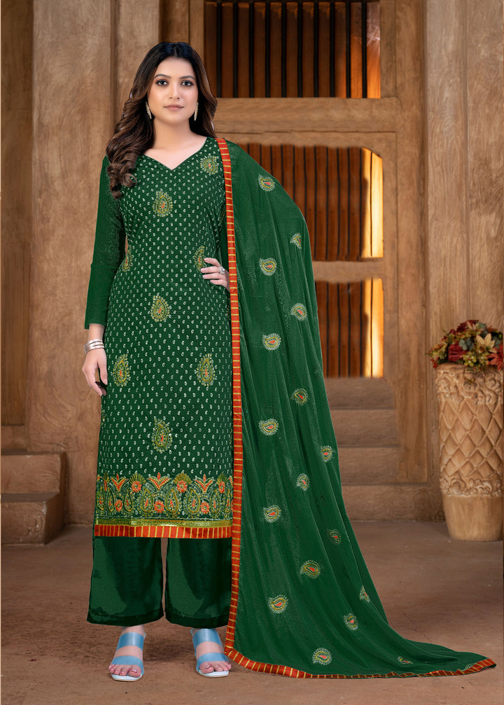 Designer Embroidered Salwar Kameez | Modal-Chanderi & Santoon
