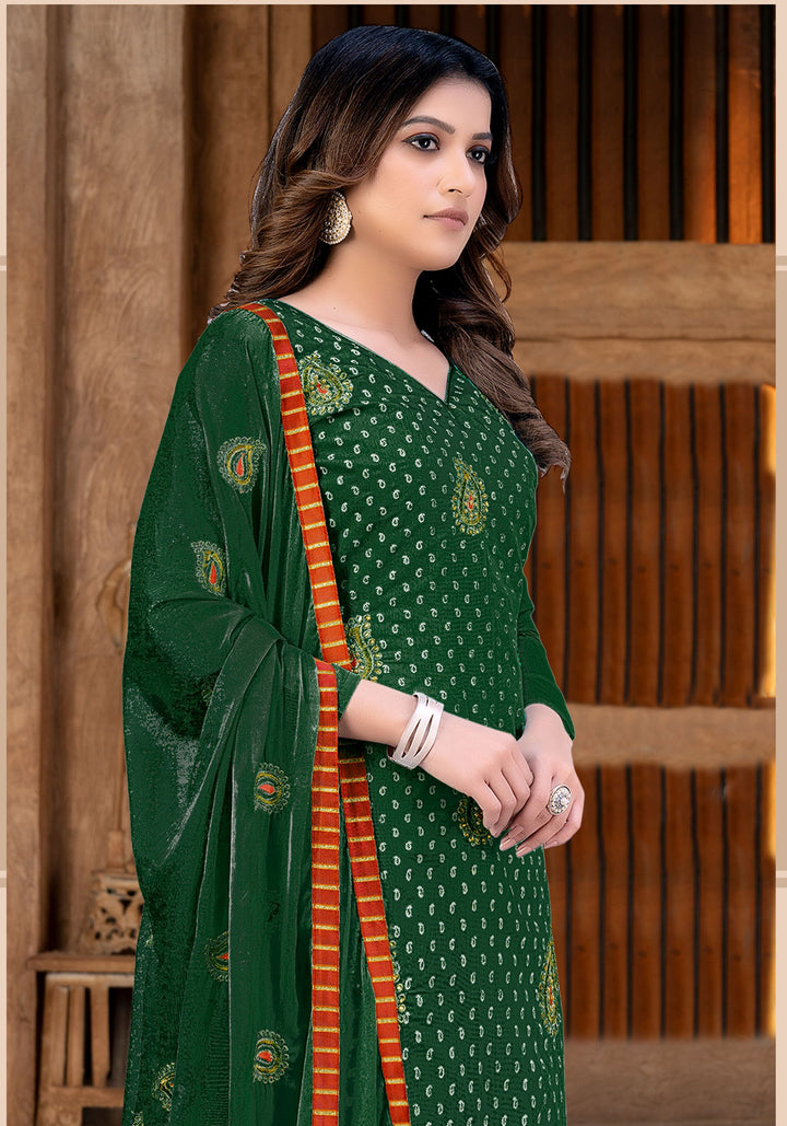 Designer Embroidered Salwar Kameez | Modal-Chanderi & Santoon