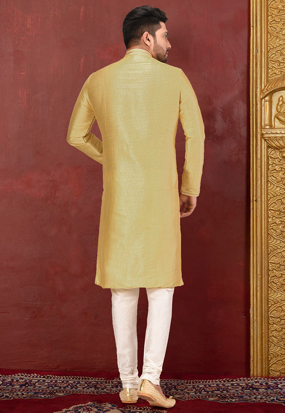 Royal Silk Mulberry Kurta Pajama Set | Jardosi & Resham Work Festive Wear