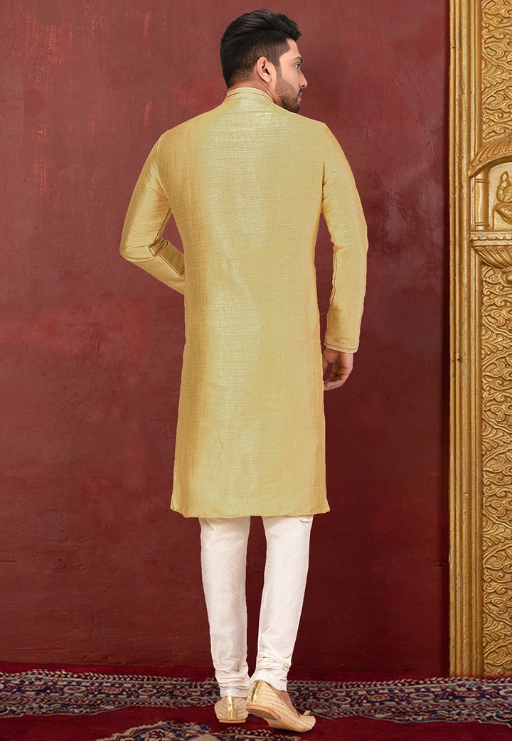 Royal Silk Mulberry Kurta Pajama Set | Jardosi & Resham Work Festive Wear