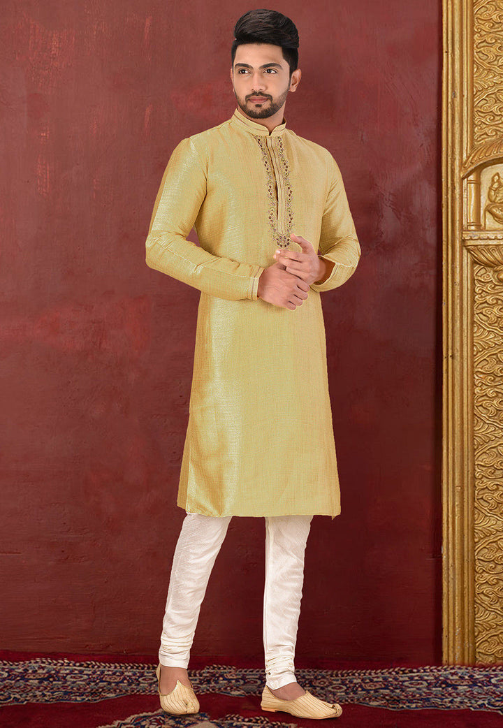 Royal Silk Mulberry Kurta Pajama Set | Jardosi & Resham Work Festive Wear