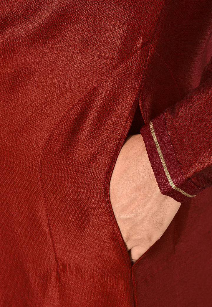 Royal Silk Mulberry Kurta Pajama Set | Jardosi & Resham Work Festive Wear