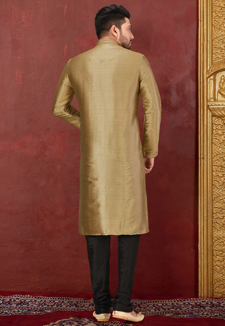 Royal Silk Mulberry Kurta Pajama Set | Jardosi & Resham Work Festive Wear