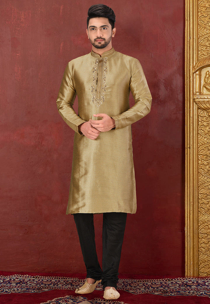 Royal Silk Mulberry Kurta Pajama Set | Jardosi & Resham Work Festive Wear