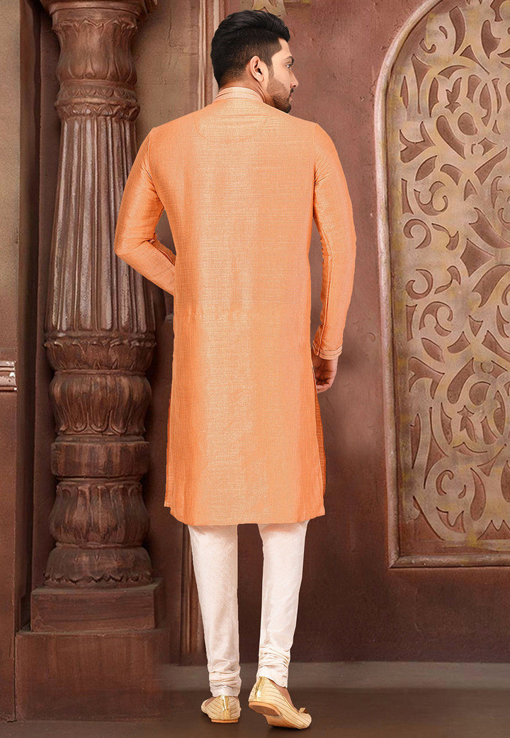 Royal Silk Mulberry Kurta Pajama Set | Jardosi & Resham Work Festive Wear