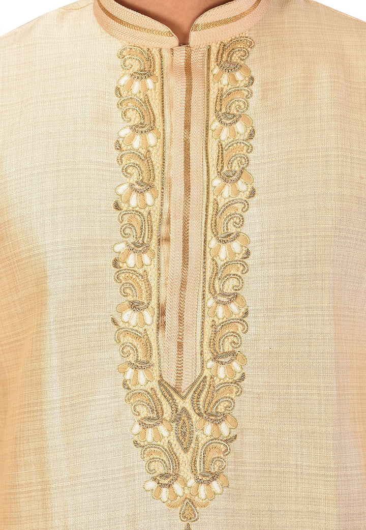Royal Silk Mulberry Kurta Pajama Set | Jardosi & Resham Work Festive Wear
