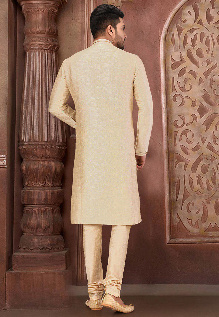 Royal Silk Mulberry Kurta Pajama Set | Jardosi & Resham Work Festive Wear