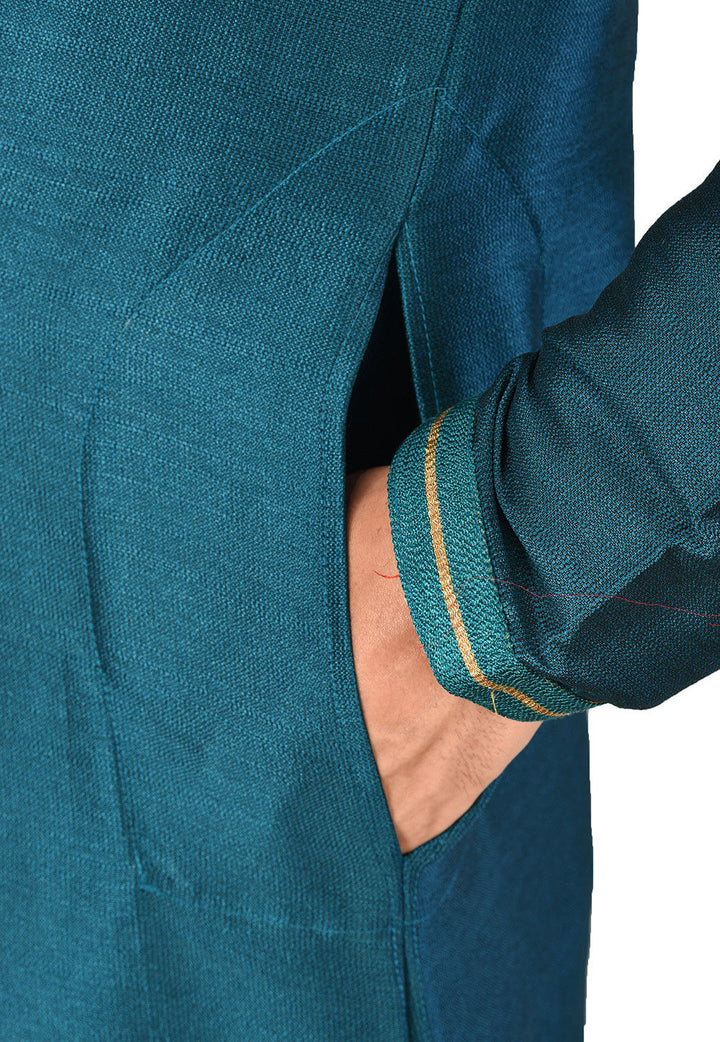 Royal Silk Mulberry Kurta Pajama Set | Jardosi & Resham Work Festive Wear