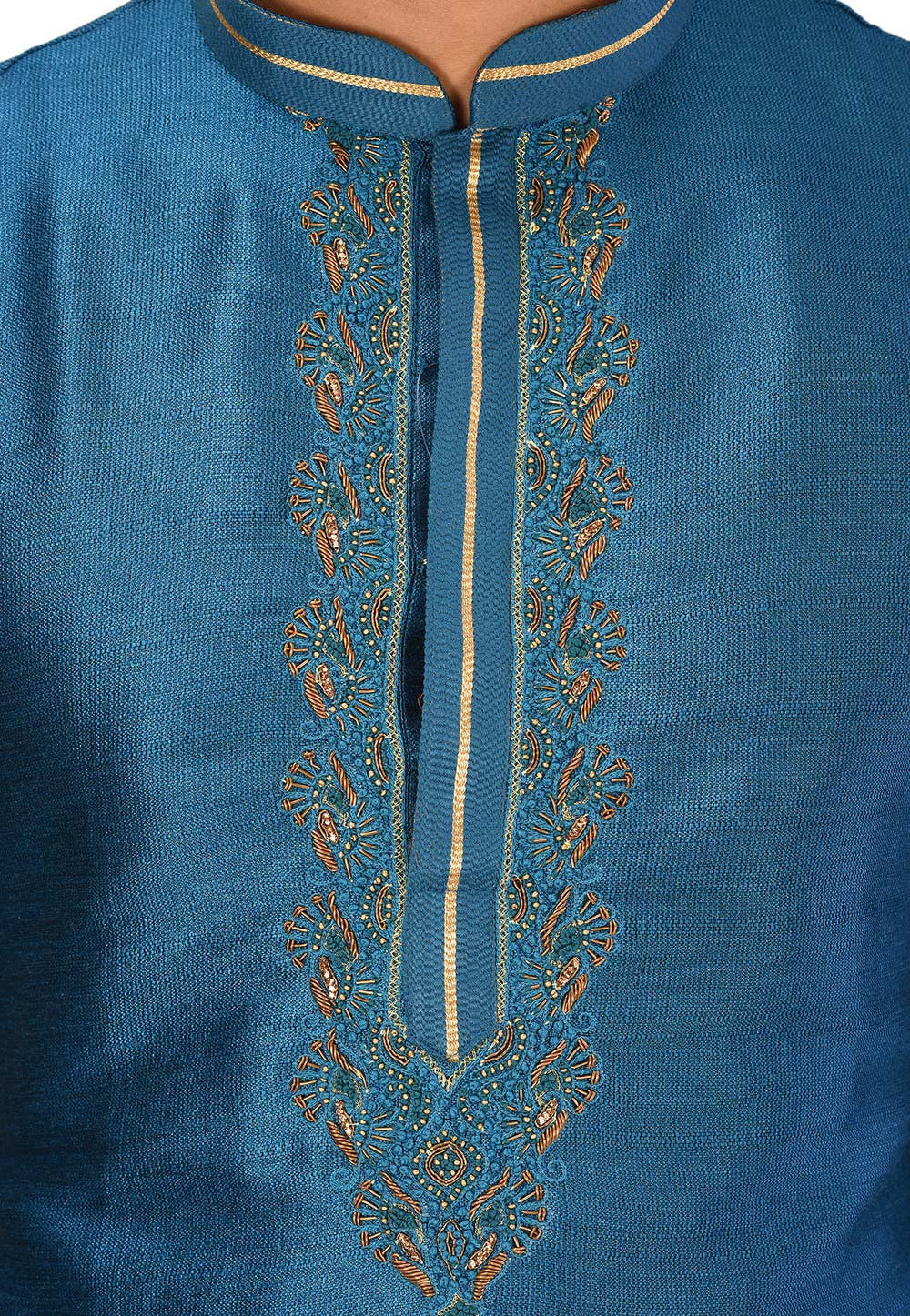 Royal Silk Mulberry Kurta Pajama Set | Jardosi & Resham Work Festive Wear