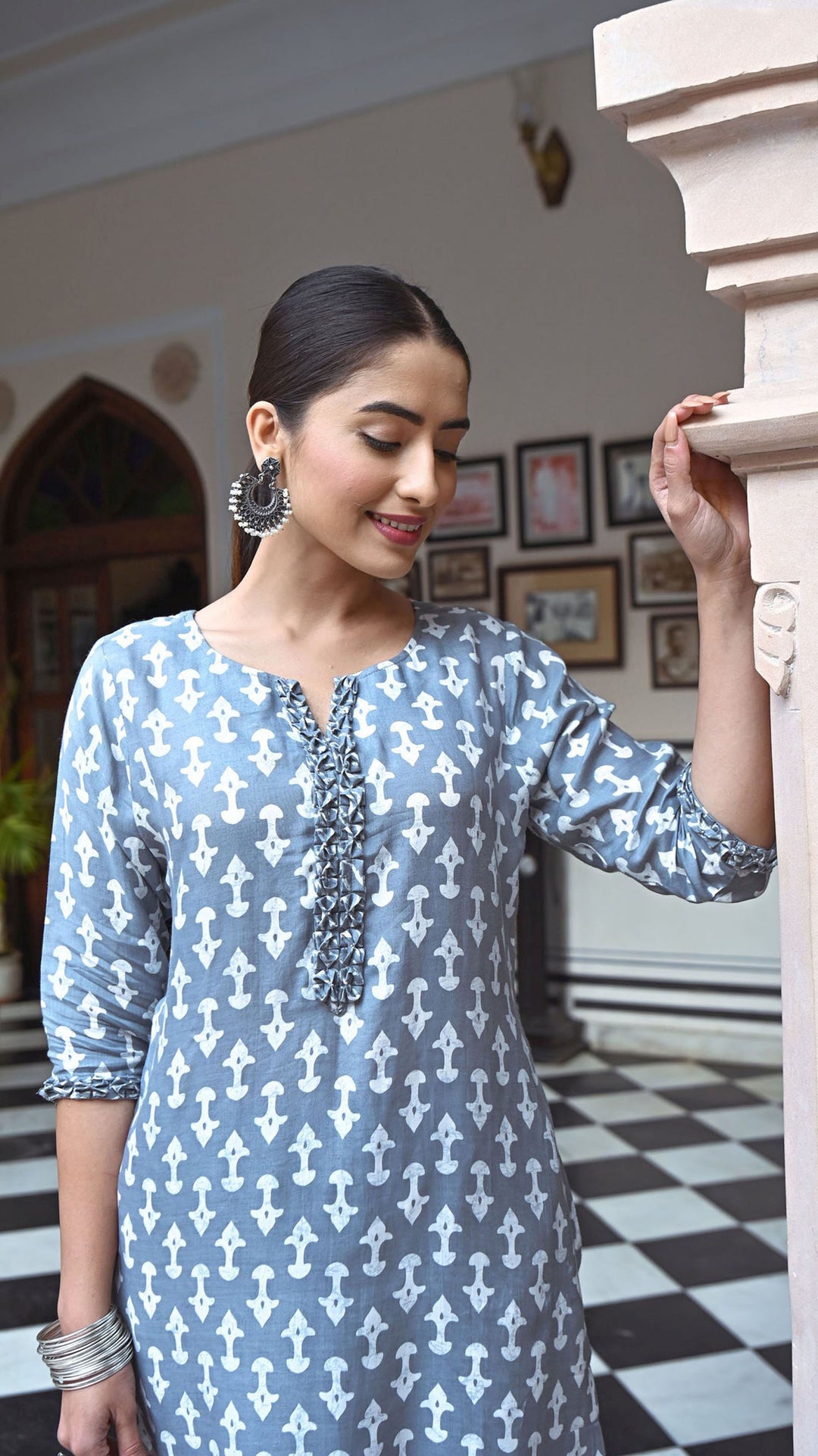 Casual Wear Grey Kurti Set | Perfect Indian Ethnic Outfit for Women