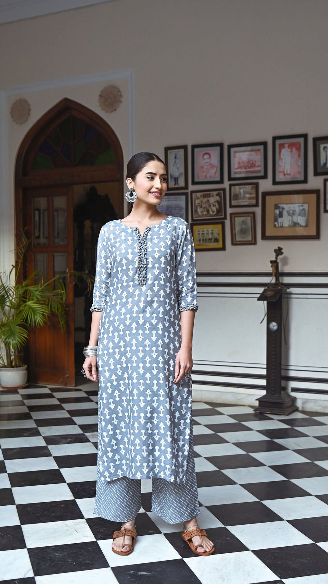 Casual Wear Grey Kurti Set | Perfect Indian Ethnic Outfit for Women